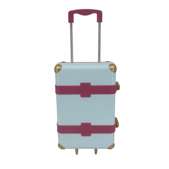 American Girl Other - American Girl Travel in Style Suitcase Doll Accessory Blue Pink Truly Me 2017